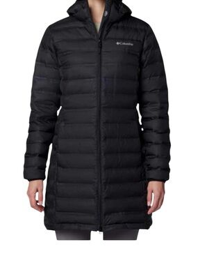 Columbia Lake ll Women's down  Black Long Hooded Puffer Coat